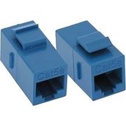 Unirise Usa Cat5E Rj45 Keystone In-Line Coupler, Blu C5E-CPLR-BLU